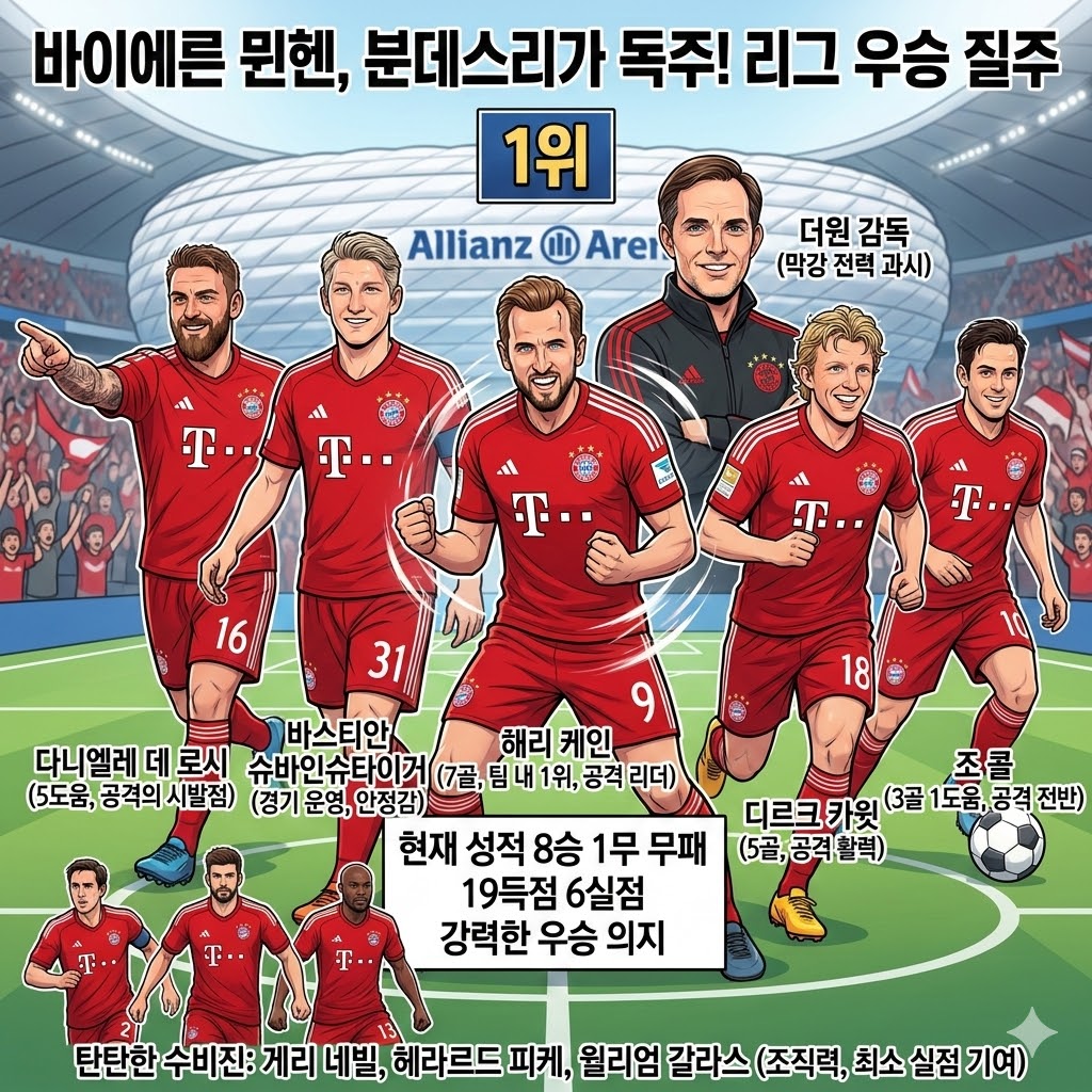 [뮌헨 무패 질주] 케인-카윗 쌍끌이, 분데스리가 초토